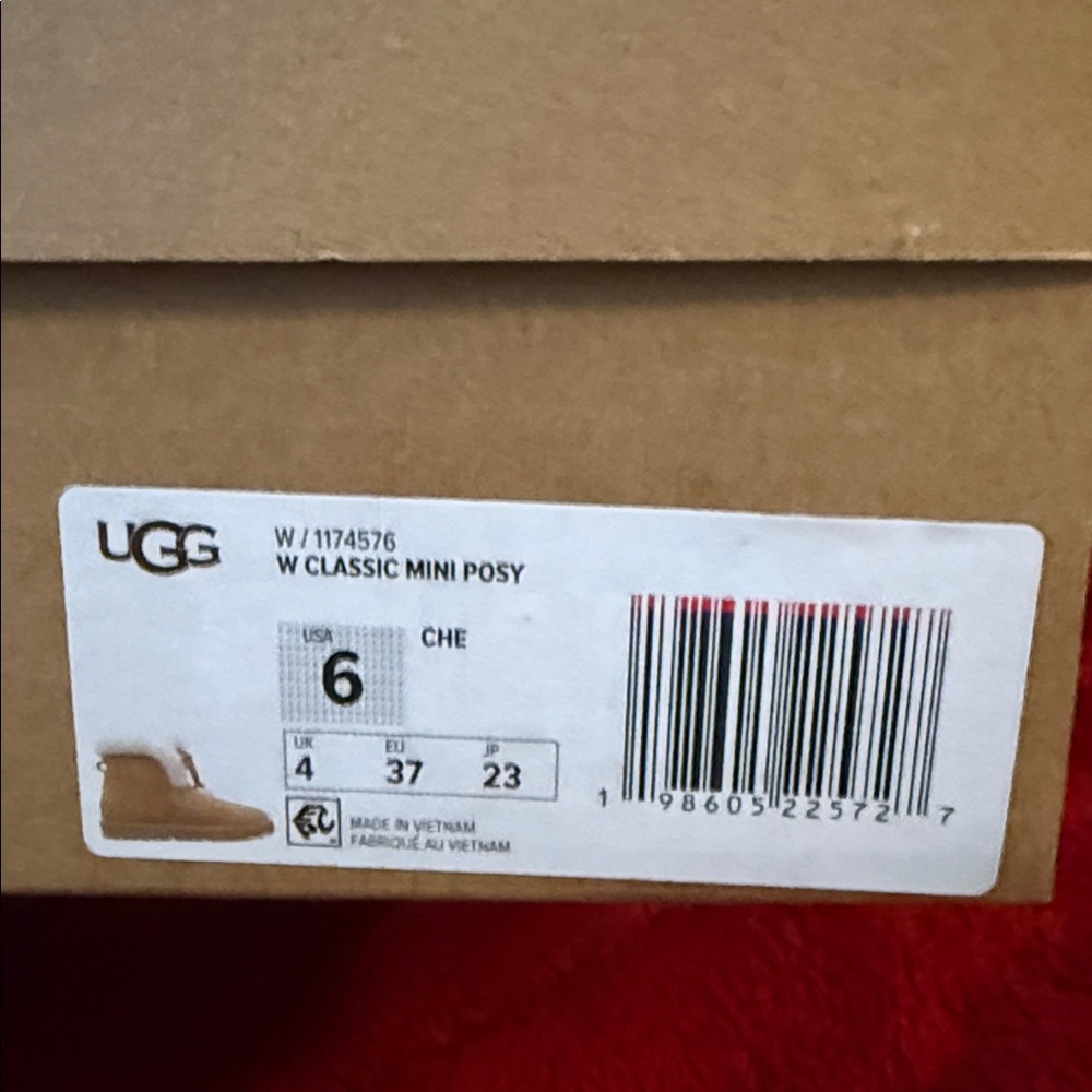 UGG Classic Mini Posy Boots in Tan - Picture 7 of 8